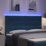 vidaXL Tête de lit LED avec des lumières à LED Bleu 180 cm Polyester