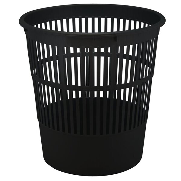 Poubelle, corbeille papier souple ajourée résistante 16 litres noir WAYTEX