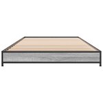 vidaXL Cadre de lit sonoma gris 90x190 cm bois d'ingénierie et métal