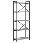vidaXL Bibliothèque Sonoma gris 60 x 30 x 153 cm Bois d'ingénierie
