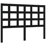 vidaXL Cadre de lit avec tête de lit noir 120x200 cm bois massif