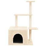 vidaXL Arbre à chat avec griffoirs en sisal crème 110 cm