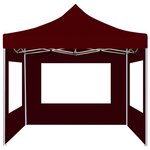 vidaXL Tente de réception pliable avec parois Aluminium 3x3 m Bordeaux