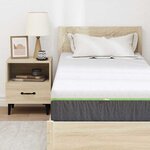 vidaXL Matelas Blanc  Gris 70 x 200 cm Mousse