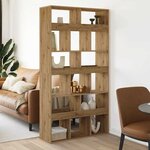 vidaXL Bibliothèque chêne artisanal 100x33x187 5 cm bois d'ingénierie