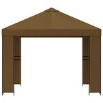vidaXL Pavillon 3 x 3 m Taupe Polyester et Acier 190 gsm