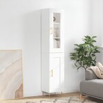 vidaXL Buffet haut Blanc 34 5x34x180 cm Bois d'ingénierie