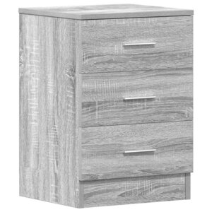 vidaXL Table de chevet Sonoma gris 38x35x56 cm Bois d'ingénierie