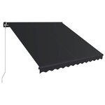 vidaXL Auvent manuel rétractable avec LED 300x250 cm Anthracite