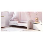Lit enfant LUK BAR 140x70 Fée rose avec matelas