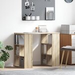 vidaXL Bureau d'angle Chêne Sonoma MDF Moyen Bureau d'angle chêne Sonoma