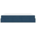 vidaXL Cadre de lit avec matelas Bleu 140 x 190 cm tissu