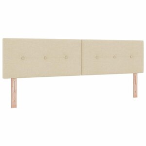 vidaXL Tête de lit LED avec bandes LED Crème 180 cm tissu