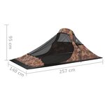 vidaXL Tente de camping 317x240x100 cm Camouflage