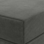 vidaXL Canapé-lit pliable 140 x 67 x 45 cm Gris foncé