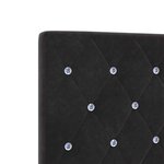 vidaXL Tête de lit en velours tufté avec boutons en cristal noir  taille 200 cm.