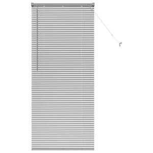 vidaXL Store de Fenêtre avec des rideaux Argent Aluminium