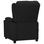 vidaXL Fauteuil de massage Noir Tissu