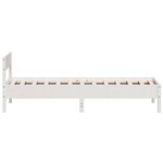 vidaXL Cadre de lit sans matelas blanc 100x200 cm bois de pin massif