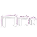 vidaXL Tables gigognes 3 Pièces Gris béton Bois d'ingénierie