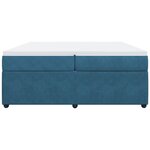 vidaXL Sommier à lattes de lit et matelas Bleu foncé 200x200cm Velours