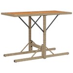 vidaXL Ensemble de bistro 3 Pièces avec coussins beige résine tressée
