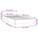 vidaXL Cadre de lit sans matelas vert 100x200 cm tissu