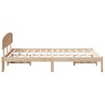 vidaXL Cadre de lit avec tête de lit 135x190 cm en bois massif de pin