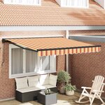 vidaXL Auvent Rétractable Jaune et Orange 300x250 cm tissu