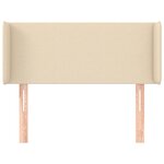 vidaXL Tête de lit avec oreilles Crème 83x16x78/88 cm Tissu