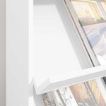 vidaXL Étagère à magazines Blanc 70 x 41 x 156 cm Bois d'ingénierie