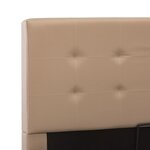 vidaXL Cadre de lit à rangement Cappuccino Similicuir 90x200 cm