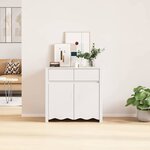 vidaXL Buffet Blanc 79 x 43 x 75 5 cm Bois de pin massif