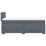 vidaXL Sommier à lattes de lit et matelas Gris foncé 90x190 cm Velours