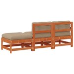 vidaXL Unité de canapé sectionnel Brun cire 190 x 62 x 70 5 cm