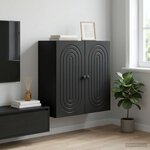 vidaXL Armoire Murale Noir 59 x 31 x 60 cm Bois d'ingénierie