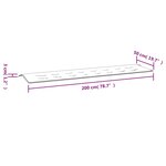 vidaXL Coussin de banc de jardin gris 200x50x4 cm tissu oxford