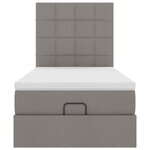 vidaXL Lit ottoman avec matelas taupe 100x200 cm tissu