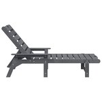 vidaXL Chaises longues 2 Pièces Gris clair 162 x 53 x 98 5 cm en HDPE