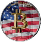 Pièce de monnaie en Argent 1000 Satoshi g 21 Millésime 2026 Bitcoin Nations USA