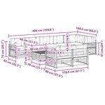 vidaXL Ensemble de canapés d'extérieur 9 Pièces Blanc et Beige Polyester