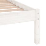 vidaXL Cadre de lit Blanc Bois massif 150x200 cm Très grand