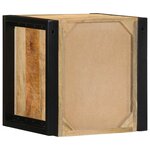 vidaXL Table de chevet 40x35x40 cm bois massif de manguier brut