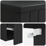 vidaXL Meuble de lavabo mural Noir 39 x 35 x 63 cm Bois d'ingénierie