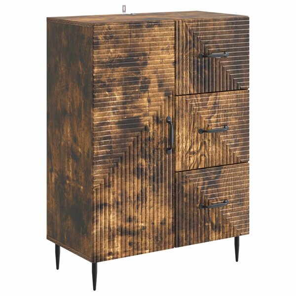 vidaXL Buffet Chêne fumé 66 x 34 5 x 89 5 cm Bois d'ingénierie