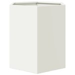 vidaXL Jardinières 2 Pièces blanc hexagone 46x40x45 cm acier