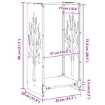 vidaXL Portant de bois chauffage anthracite 40x30x80 cm