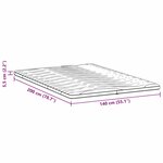 vidaXL Coussins de Matelas Blanc 140 x 200 cm Latex