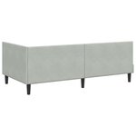 vidaXL Cadre de lit d'angle avec matelas 2 pc Gris clair 80 x 200 cm