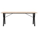 vidaXL Table à manger cadre en Y 200x100x75cm bois de pin massif acier
